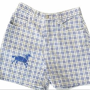 Temp SALE Vintage high waist plaid shorts high